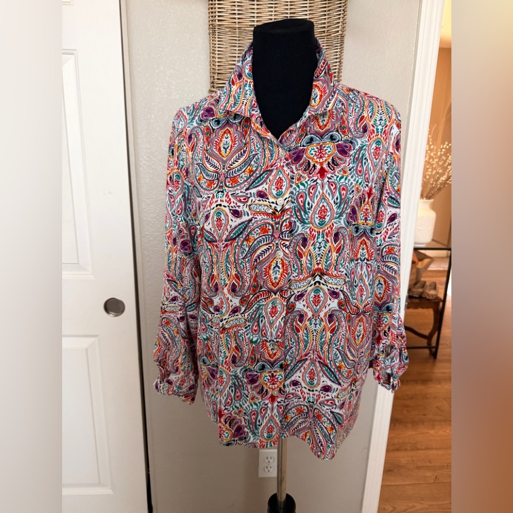 Appleseed's Multicolor Paisley Button-Down Shirt